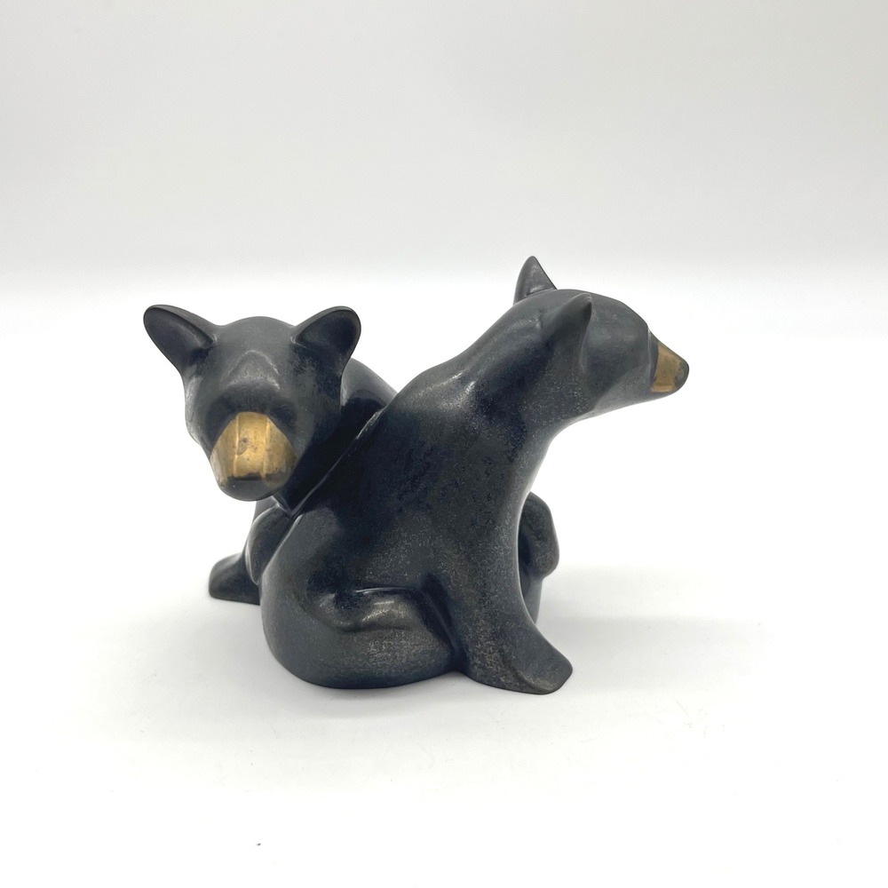 Ryan 1991‎ Limited Edition Bronze Bears Sculpture Figurine 437/750 Minimalist